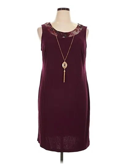 Pre-owned R & M Richards Casual Dress In Burgundy