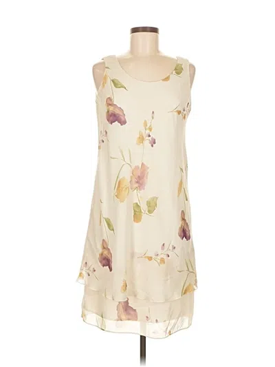 Pre-owned R & M Richards Casual Dress In White