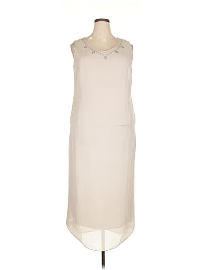 Pre-owned R & M Richards Casual Dress In White