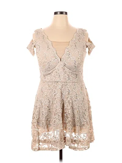 Pre-owned R & M Richards Cocktail Dress In Brown