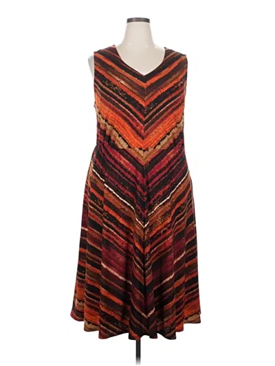 Pre-owned R & M Richards Cocktail Dress In Brown