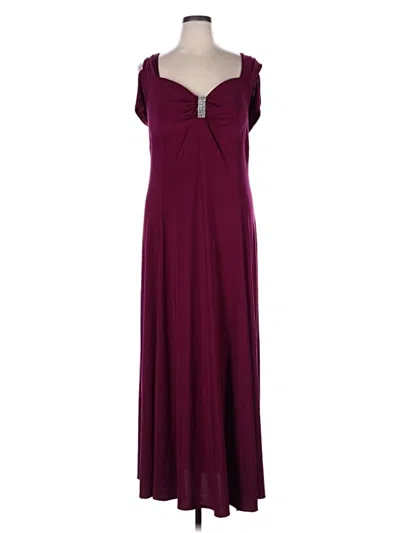 Pre-owned R & M Richards Cocktail Dress In Burgundy
