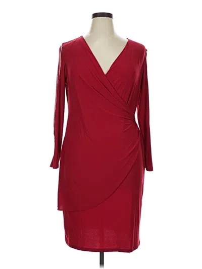Pre-owned R & M Richards Cocktail Dress In Burgundy