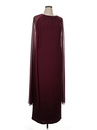 Pre-owned R & M Richards Cocktail Dress In Burgundy
