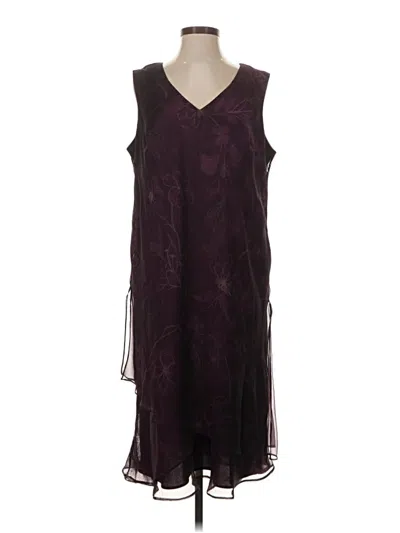 Pre-owned R & M Richards Cocktail Dress In Burgundy