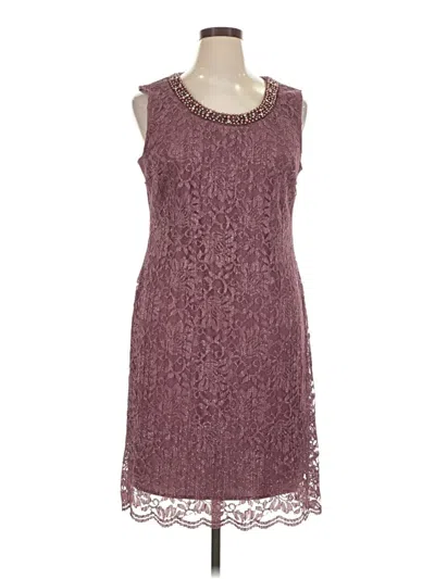 Pre-owned R & M Richards Cocktail Dress In Burgundy