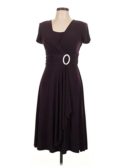 Pre-owned R & M Richards Cocktail Dress In Burgundy