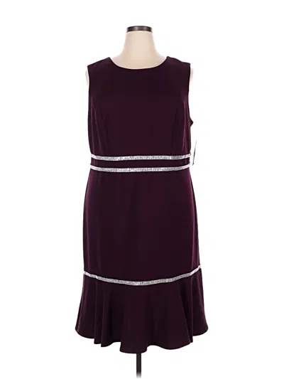 R & M Richards Cocktail Dress In Burgundy