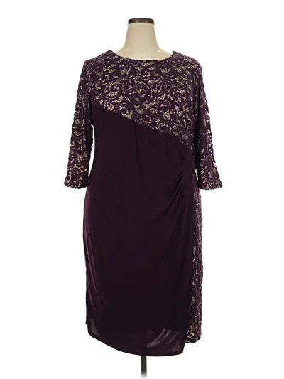 Pre-owned R & M Richards Cocktail Dress In Burgundy
