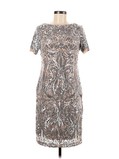 Pre-owned R & M Richards Cocktail Dress In Silver