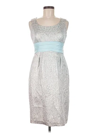 Pre-owned R & M Richards Cocktail Dress In Silver