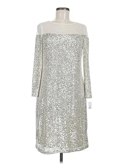 Pre-owned R & M Richards Cocktail Dress In Silver