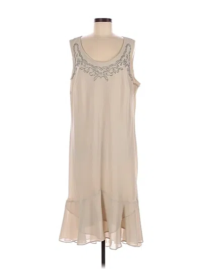 Pre-owned R & M Richards Cocktail Dress In Tan
