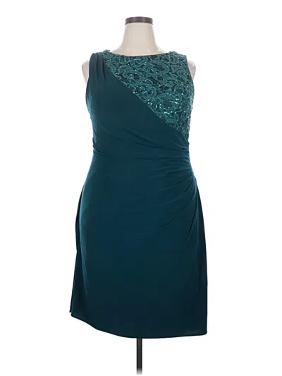 Pre-owned R & M Richards Cocktail Dress In Teal