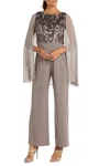 R & M Richards Formal Capelet Jumpsuit In Mocha In Brown