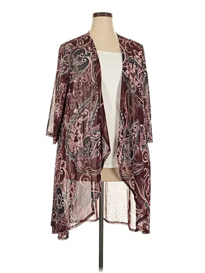 Pre-owned R & M Richards Kimono In Burgundy