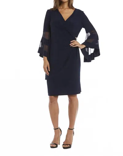 R & M Richards Mother Of The Bride Short Dress In Navy In Blue