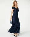 R & M Richards Off-the-shoulder Lace Gown