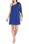 R & M Richards One Shoulder Short Evening Dress In Royal In Blue