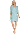 R & M RICHARDS PETITE EMBROIDERED JACKET AND DRESS