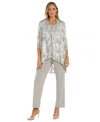 R & M Richards Petite Metallic Swing Jacket, Tank And Pants 3-pc. Set