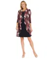 R & M Richards Petite Necklace-sheath Dress & Chiffon Jacket Set In Multi