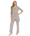 R & M Richards Petite Sequin Lace Jacket, Tank & Pants Set