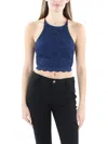 R & M Richards Petites Womens Embellished Lace Shell In Blue
