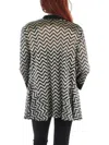 R & M Richards Petites Womens Mesh Metallic Duster Blazer In Multi