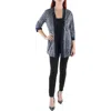 R & M Richards Petites Womens Metallic Open Front Kimono In Multi
