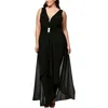 R & M Richards Plus Womens Embellished Polyester Jumpsuit