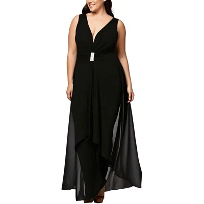R & M Richards Plus Womens Embellished Polyester Jumpsuit
