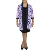 R & M Richards Plus Womens Mesh Sheer Duster Blazer In Multi