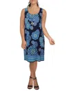R & M Richards Plus Womens Printed Knee-length Shift Dress In Multi