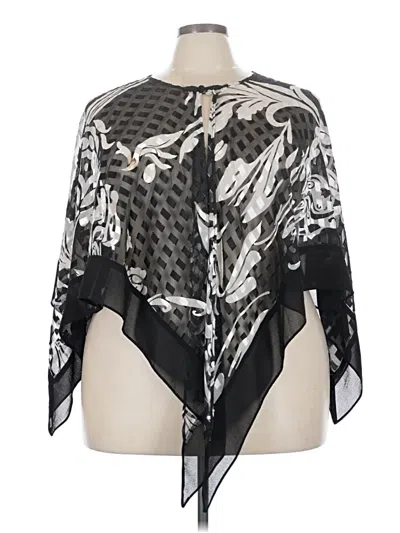 Pre-owned R & M Richards Poncho In Black