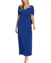 R & M Richards Rm Richards Drape Back Sweetheart Gown In Blue