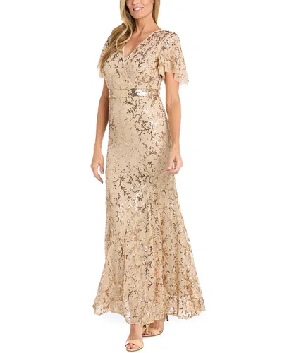 R & M Richards Rm Richards Gown In Neutral