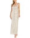 R & M Richards Rm Richards Sequin Geometric Gown