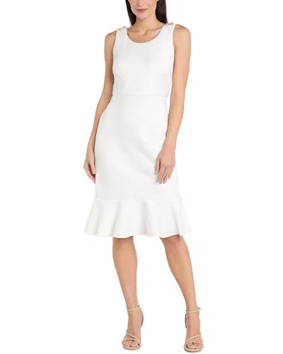 R & M Richards Rm Richards Shift Dress In White