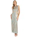 R & M Richards Sequin-embellished Gown In Seafoam