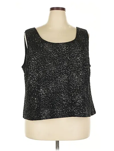 Pre-owned R & M Richards Sleeveless Blouse In Black