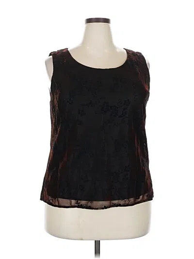 Pre-owned R & M Richards Sleeveless Blouse In Black