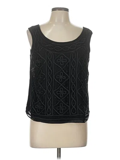Pre-owned R & M Richards Sleeveless Blouse In Black