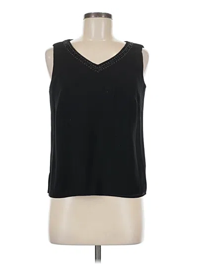 Pre-owned R & M Richards Sleeveless Blouse In Black