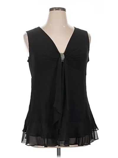 Pre-owned R & M Richards Sleeveless Blouse In Black