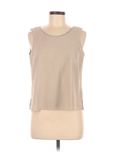 Pre-owned R & M Richards Sleeveless Blouse In Brown