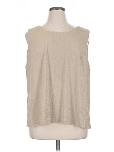 Pre-owned R & M Richards Sleeveless Blouse In Brown