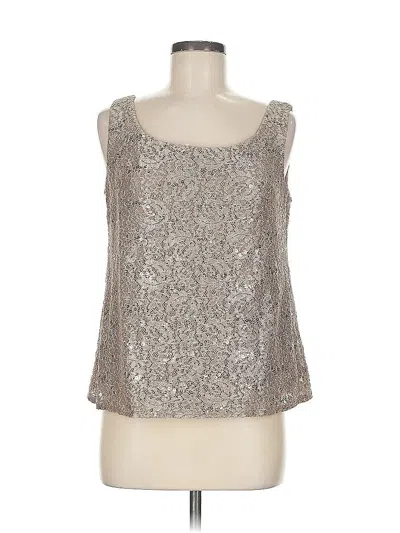Pre-owned R & M Richards Sleeveless Blouse In Silver
