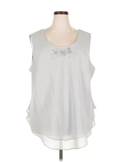 Pre-owned R & M Richards Sleeveless Blouse In Silver
