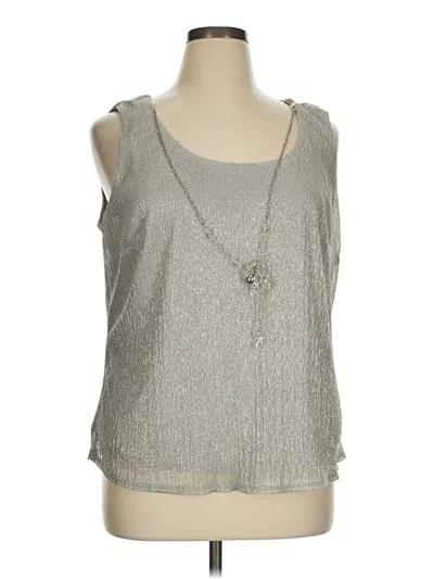 Pre-owned R & M Richards Sleeveless Blouse In Silver